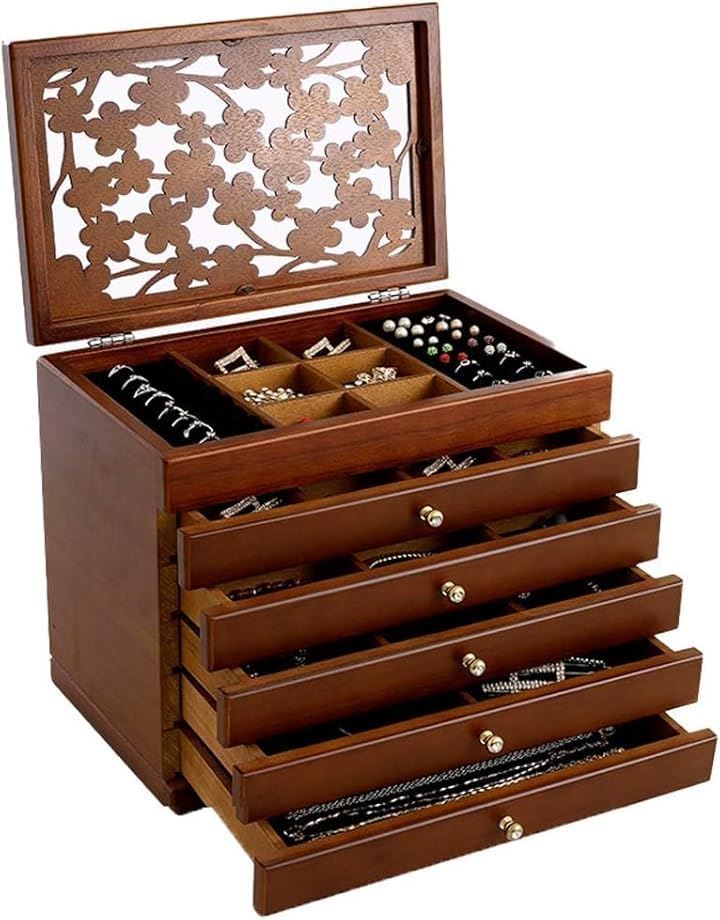 一点物】パン職人 彫刻 木製 アンティークボックス 収納箱