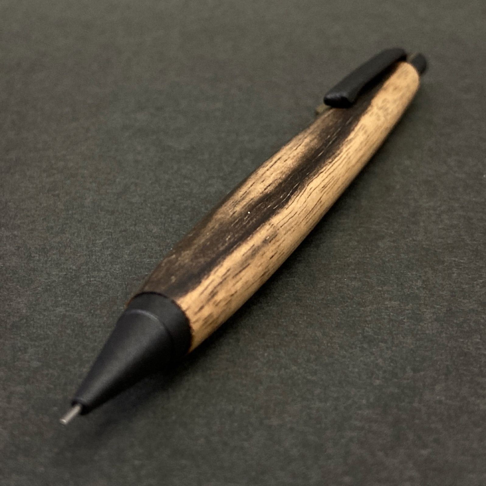 木軸-BLACKペンシル（シャープペンシル）島田小割製材所【黒柿