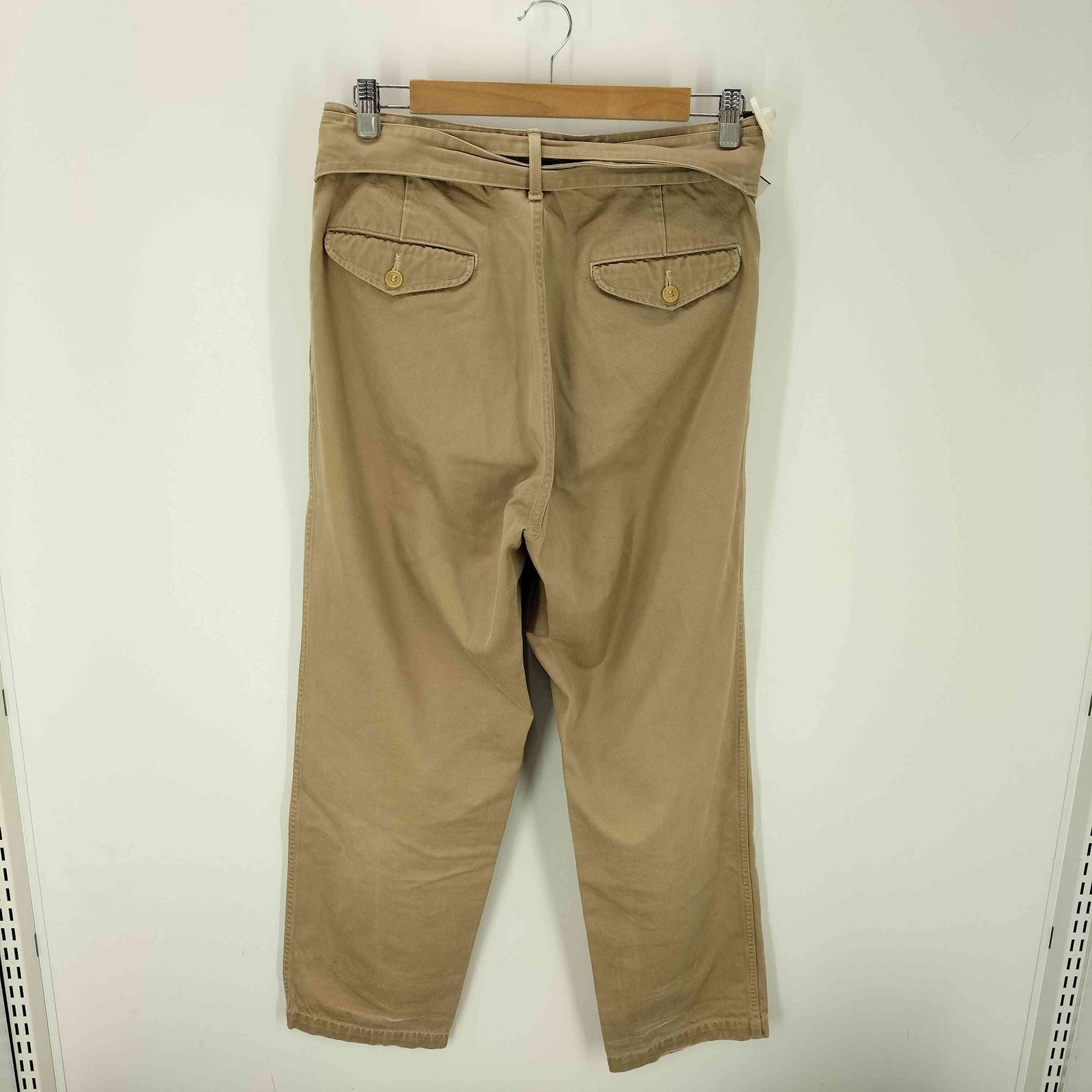 COMOLI ベルテッド チノパンツ 17SS 1 17ss comoli サイズ1 ベルテッド