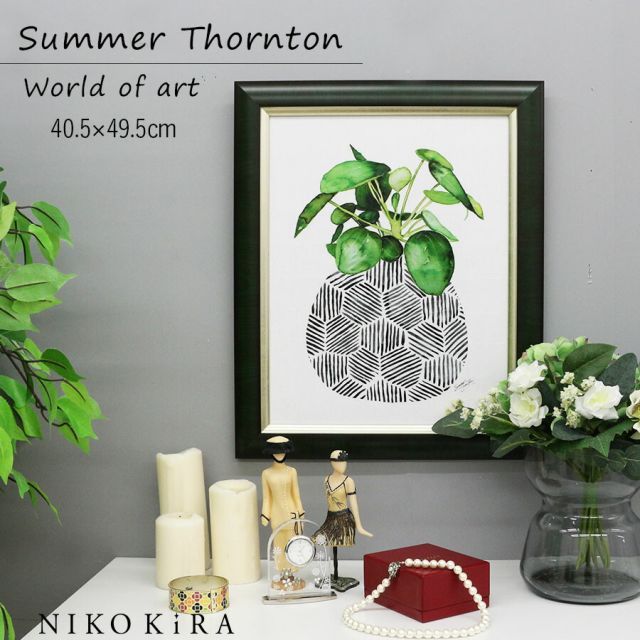 渡辺俊明「椿仏灯」墨彩画 額装 扇面 絵画 C 渡辺俊明「椿仏