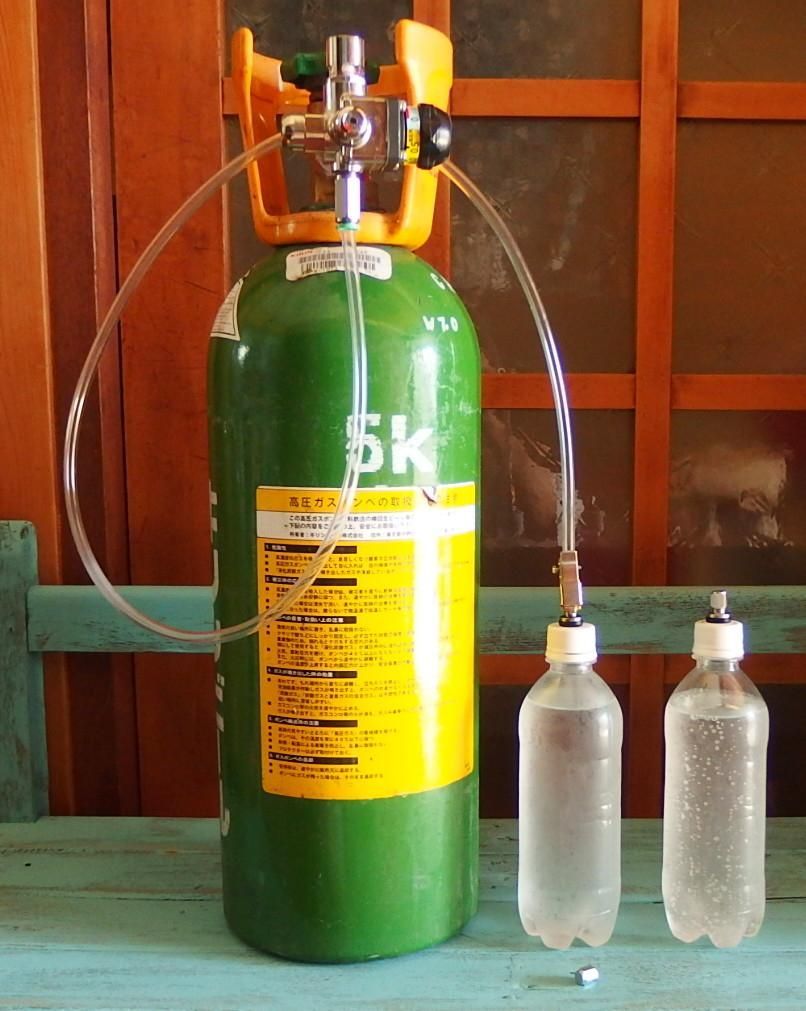 炭酸水メーカー 自作キット 注文 (ホース&逆止弁付キャップ4個) 炭酸水