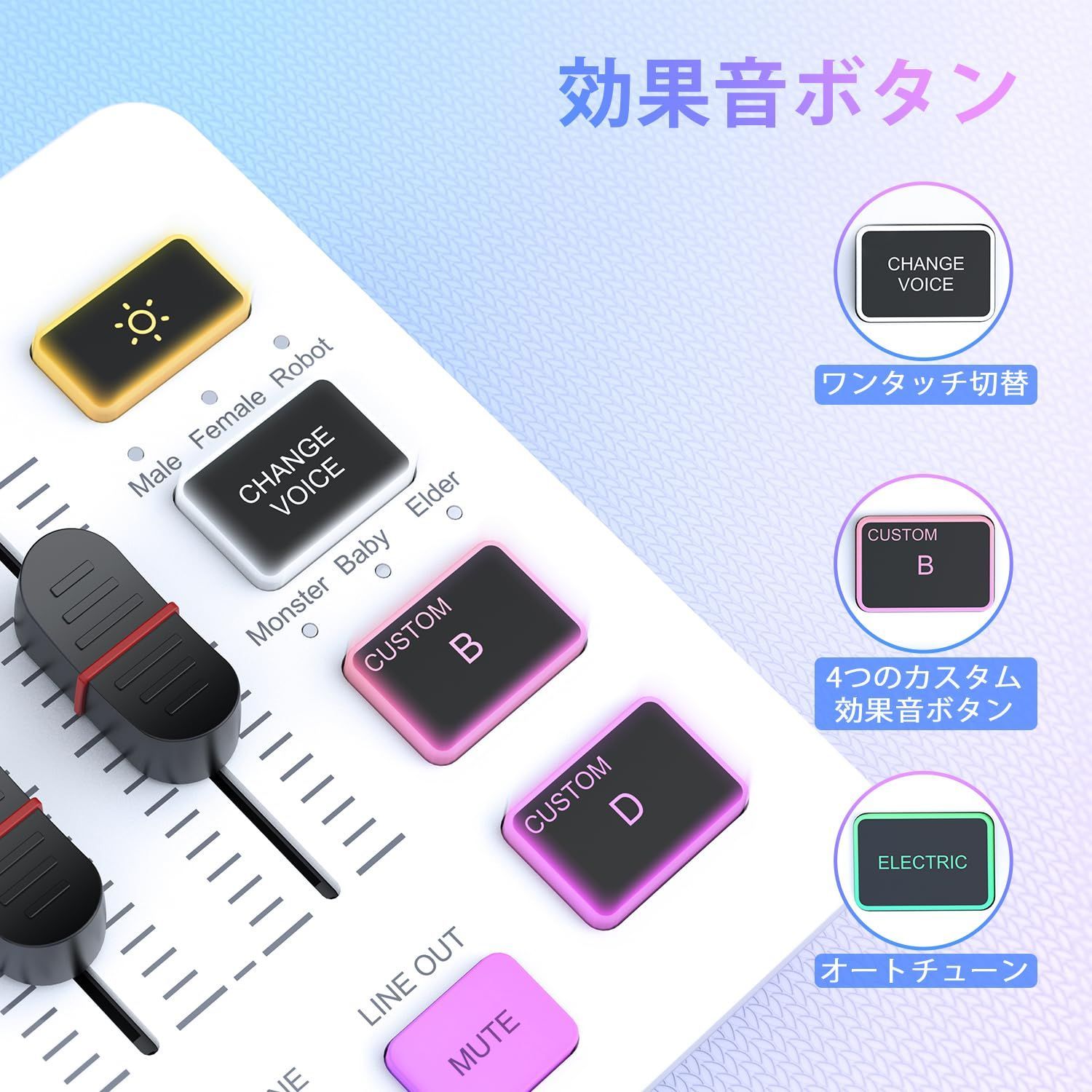 ゲーミングオーディオミキサー オーディオインターフェース PS5/PS4