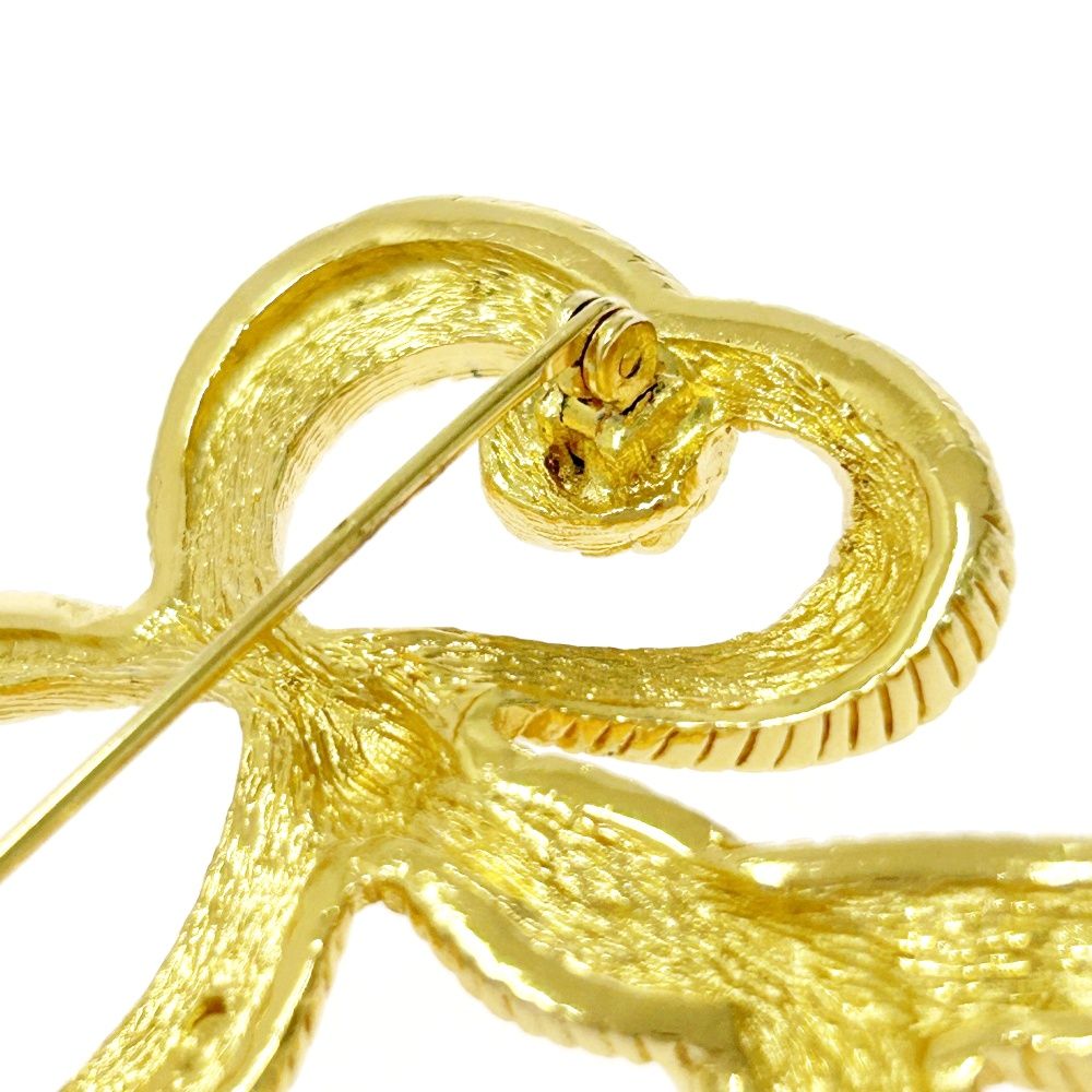 Christian Dior 紐モチーフ ブローチ メタル ゴールド Christian Dior