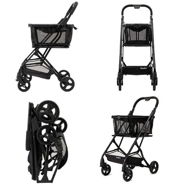 黒折りたたみショッピングカートecoca終了間近