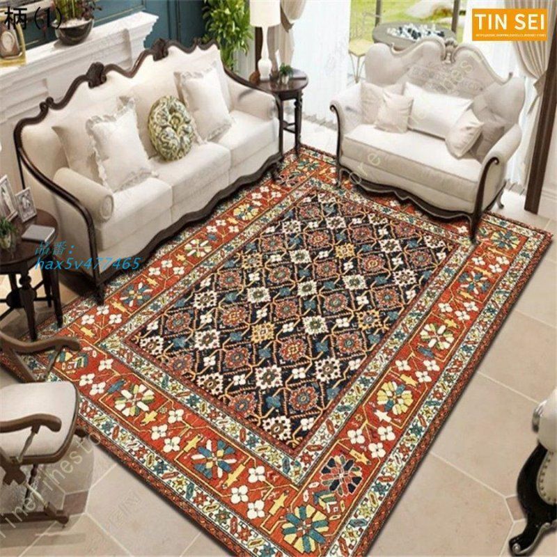 ペルシャデザイン 高級 ラグ 絨毯 カーペット 2畳 うすい エレ