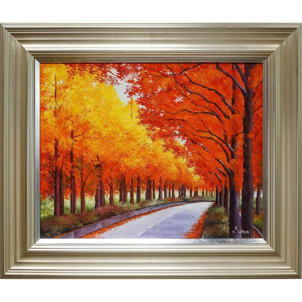 油絵 風景画 額縁付き 肉筆 美術品 楽天市場】瀬良風香 肉筆油彩画