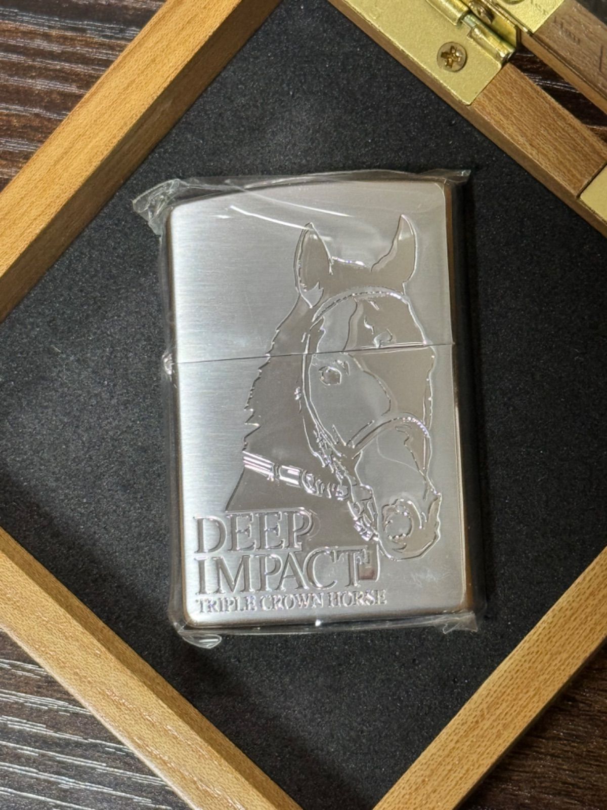 zippo TRIPLE CROWN HORSE ディープインパクト 2005年製 競馬 両面