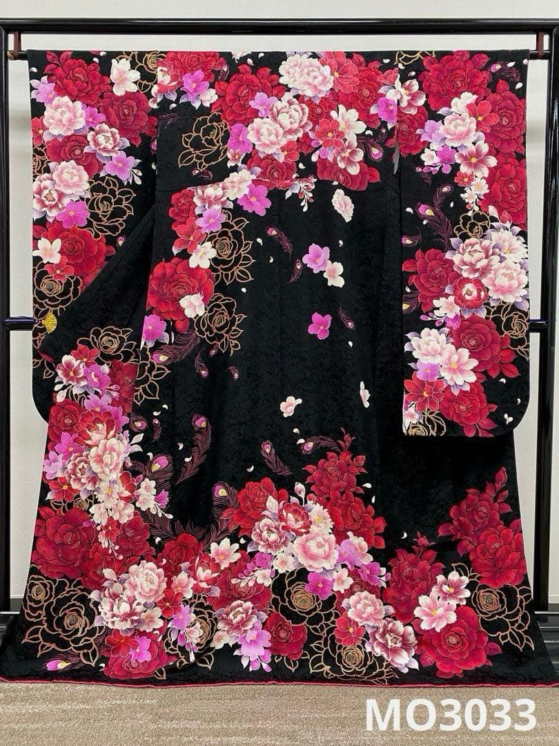 振袖 豪華 銀彩 銀刺繍 蝶 桜 紋意匠 身丈167cm 撥水加工済 振袖 豪華