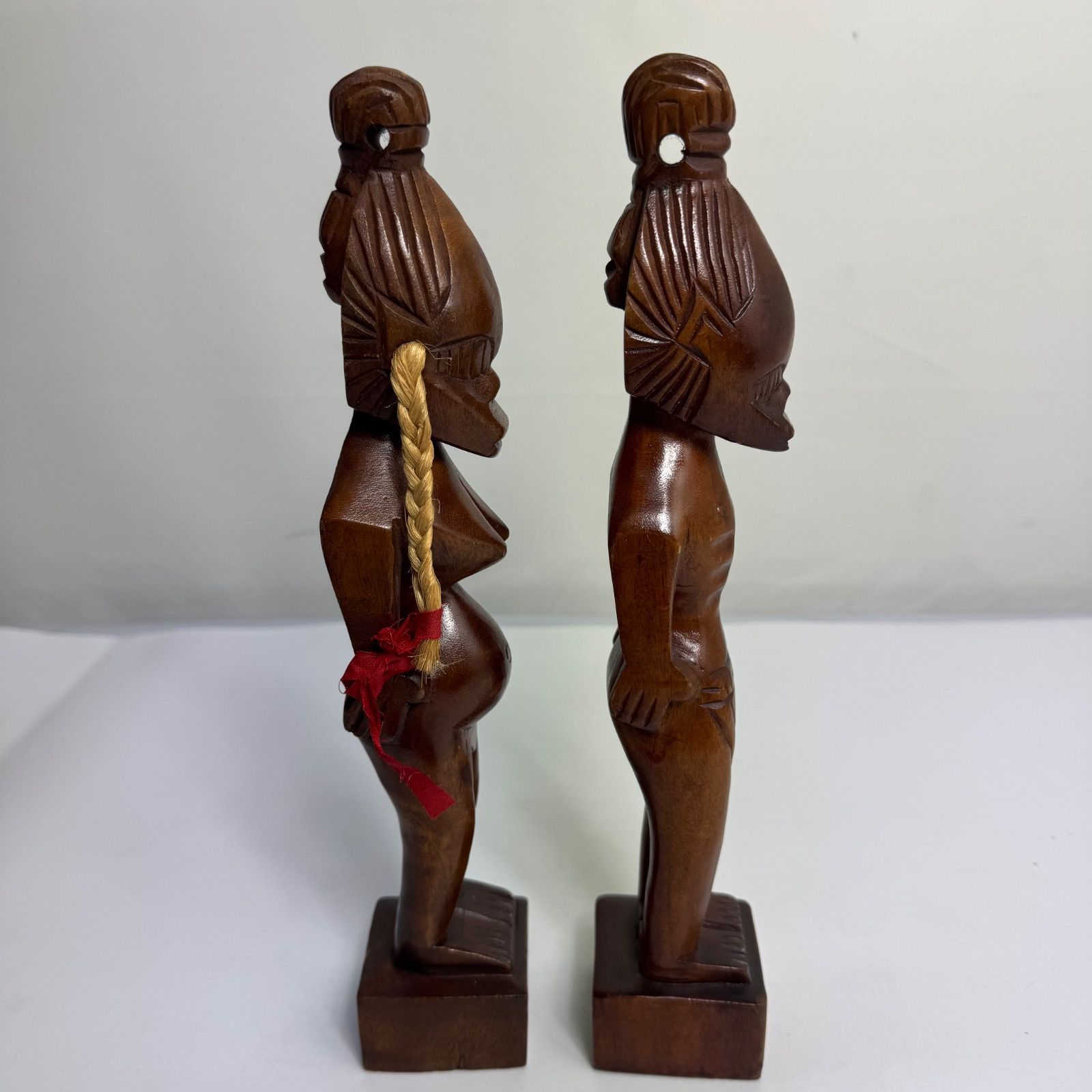 アフリカ 木彫り人形 男女ペア 民芸品 マラウイ 彫刻 インテリア
