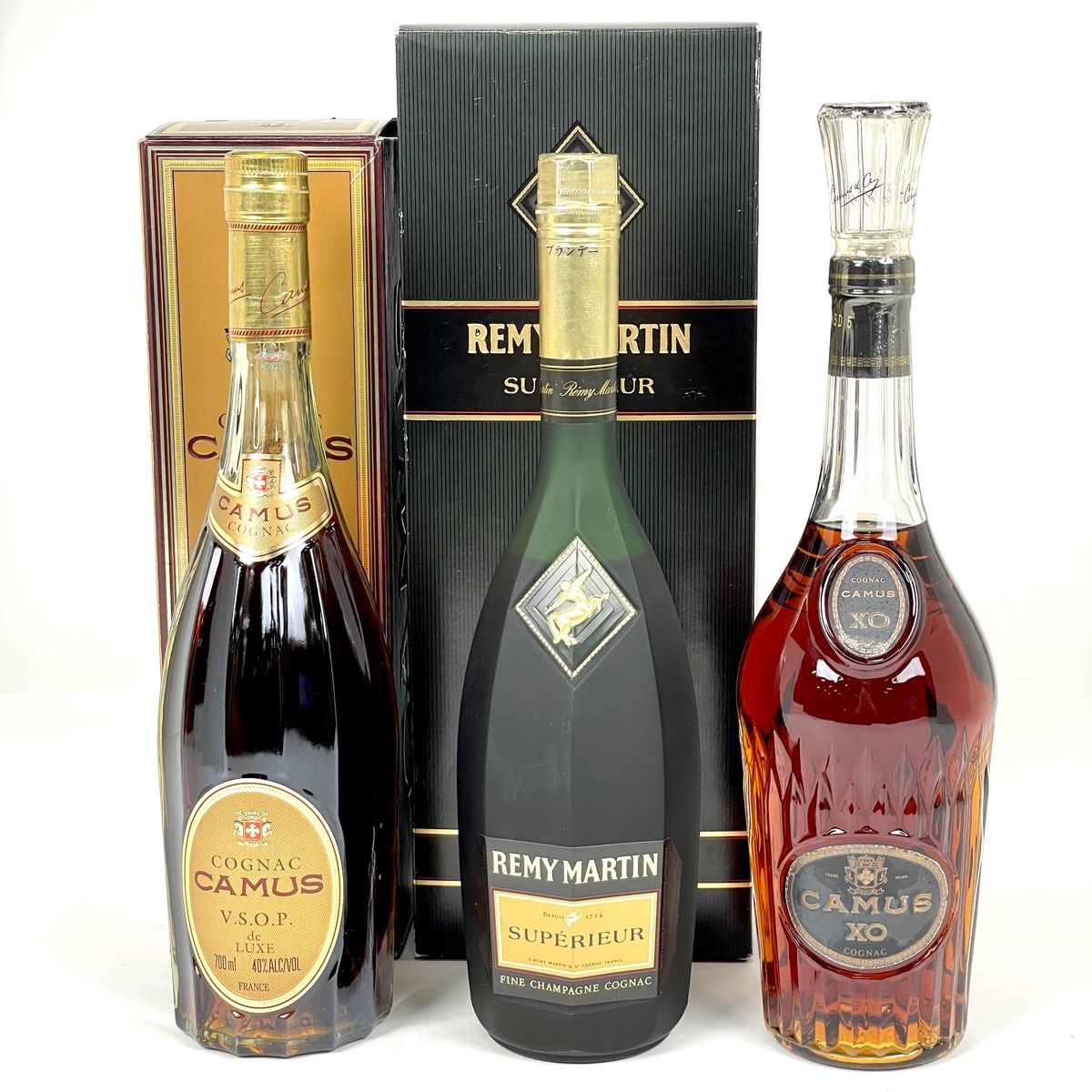 コニャックブランデー4本セット カミュ3本レミーマルタン1本