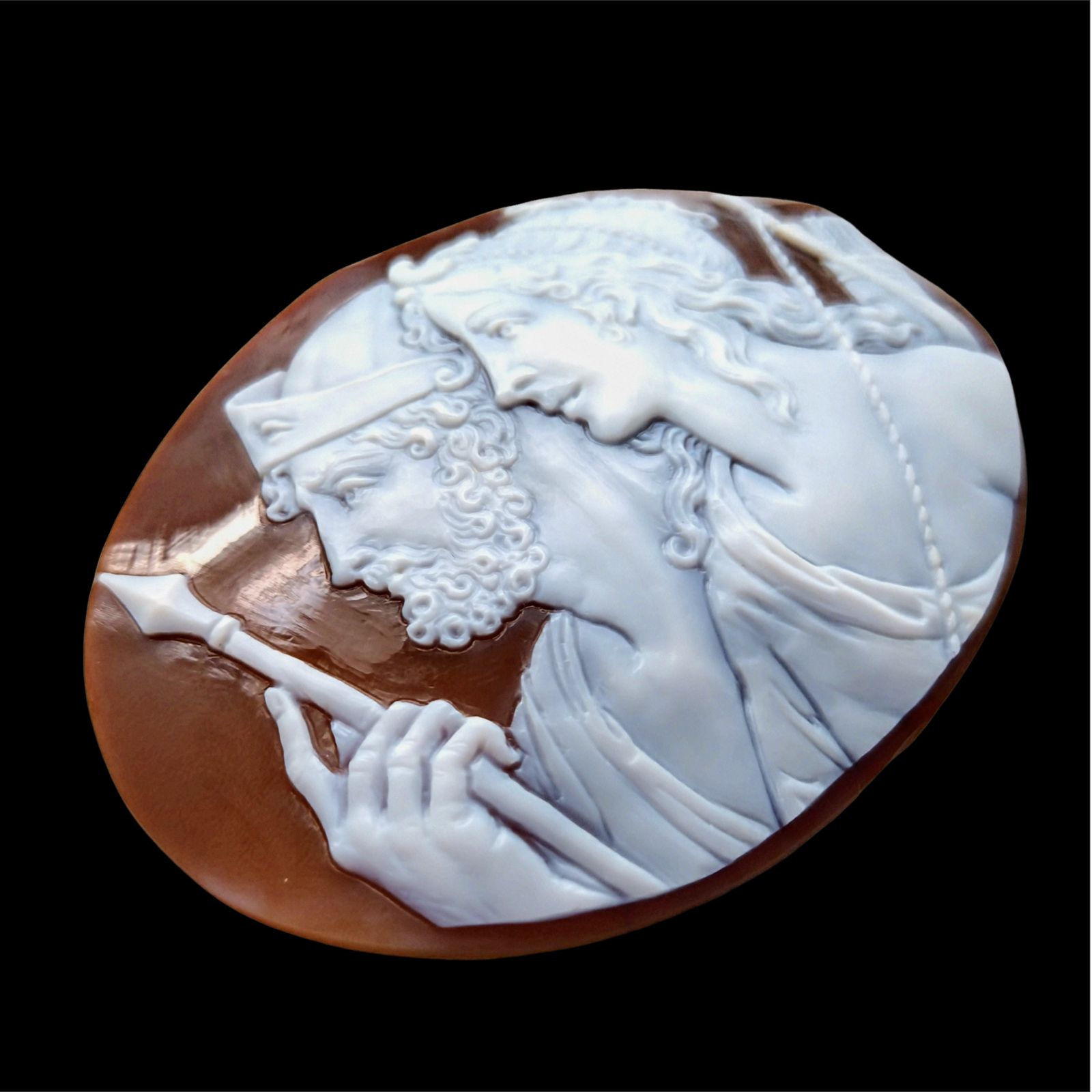 シェルカメオオーバルルースアメンドーラ