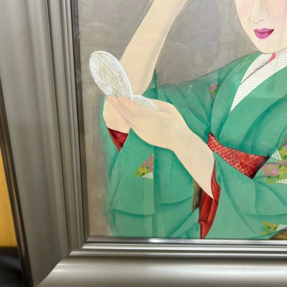 真作】絵画 清水達三 日本画4号 舞妓 格式高い美人画 代表作 W30 真作