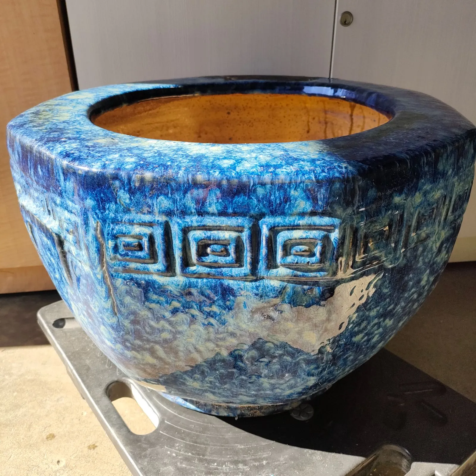 大花瓶 大壺 獣耳 中国 万暦龍 中国美術 龍 飾り壺 【2025