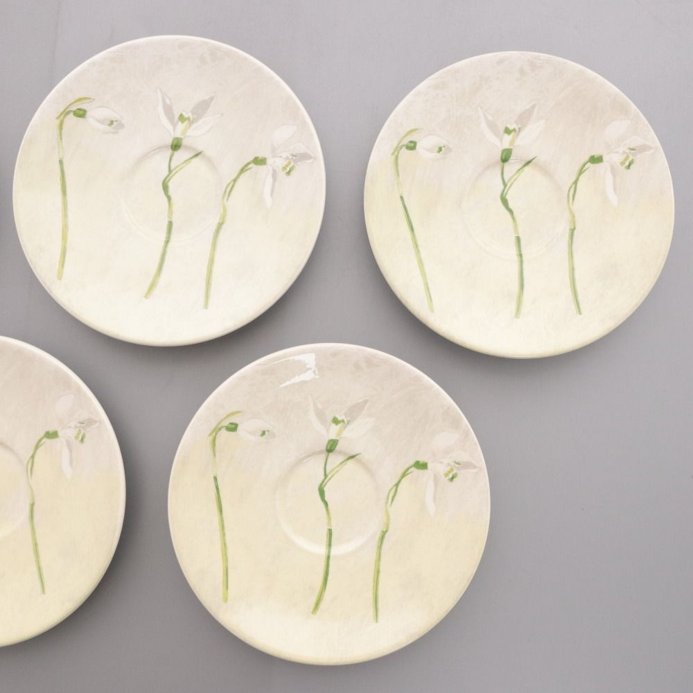 アンティーク 染錦 花紋 長皿 8客 70720 アンティーク 染錦 花紋 長皿