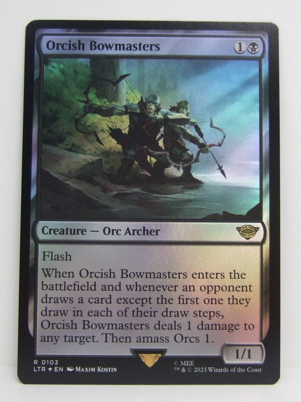 MTG オークの弓使い ボーダーレスFoil 4枚セット(英語) MTG オークの弓