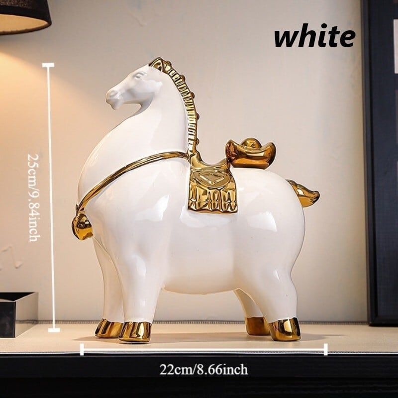 馬の置物（白）