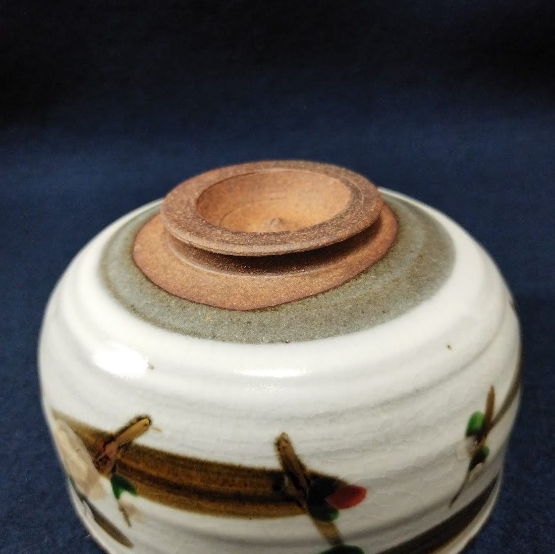 乾山写 蓋物 白梅 京焼 清水焼 美術品 工芸品 乾山写 蓋物 白梅 京焼