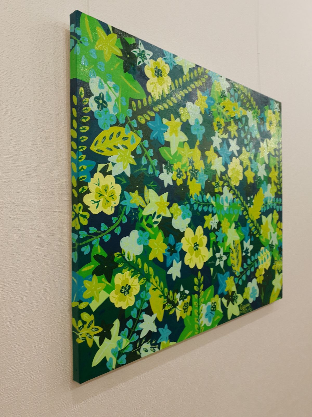 紫陽花あじさいキャンバスS8号画家小楠アキコ作品S8号