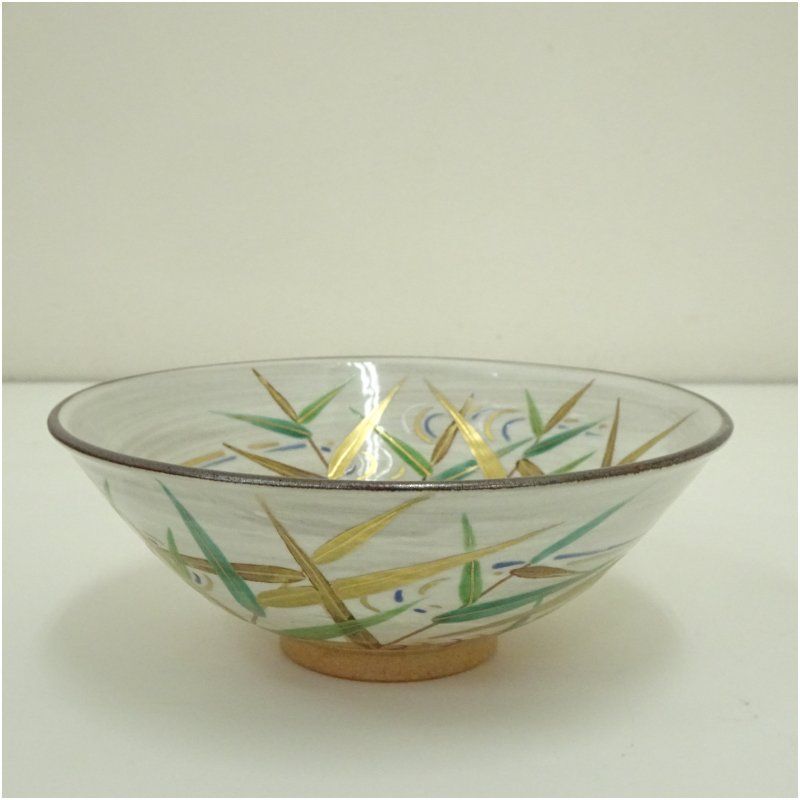 京焼 鳴滝窯 橋本城岳造 乾山写芦ノ絵茶碗（共箱） 茶道 抹茶 おしゃれ