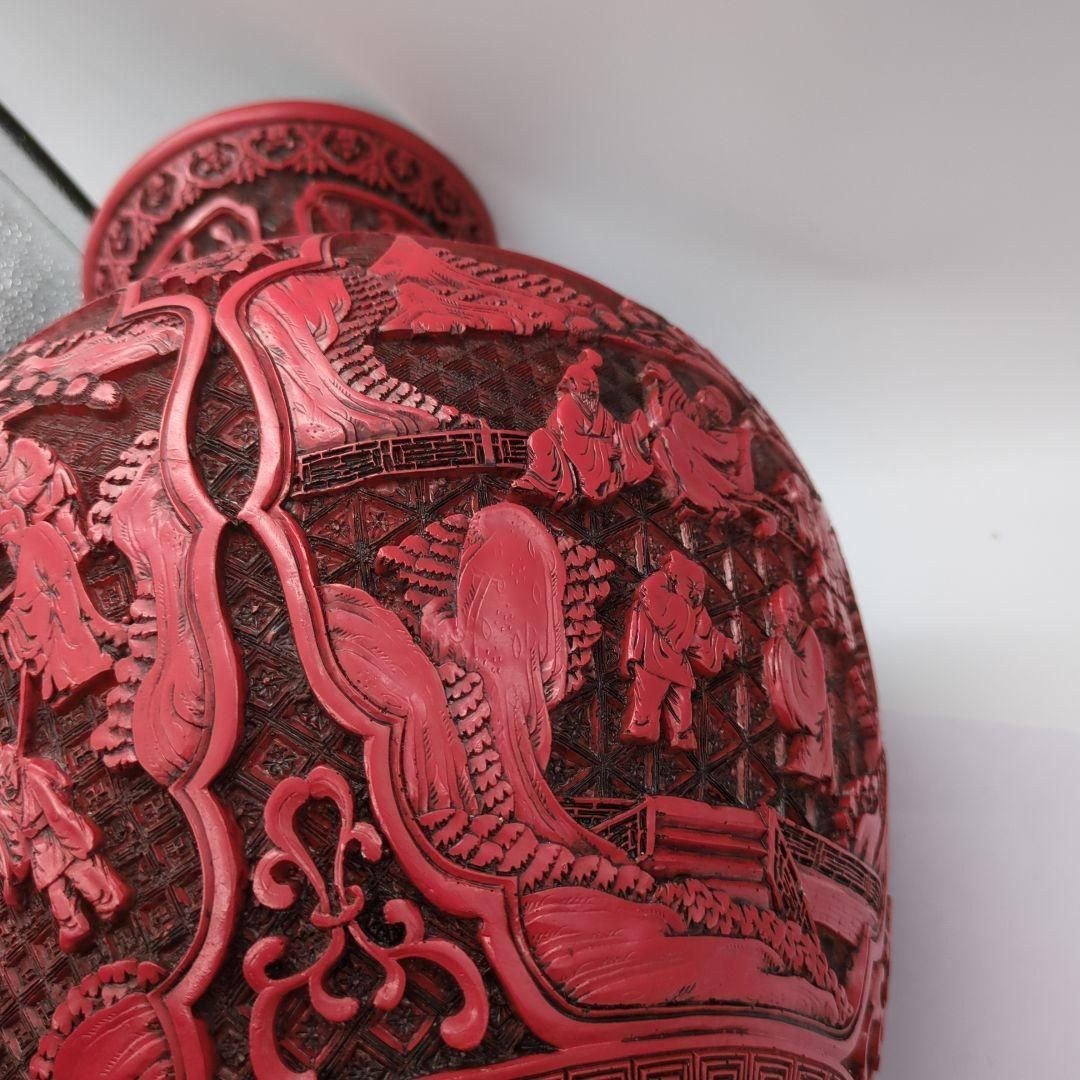 骨董品 中国の花瓶 中国の堆朱 美術品 工芸品 置物 年代物 セール中 古