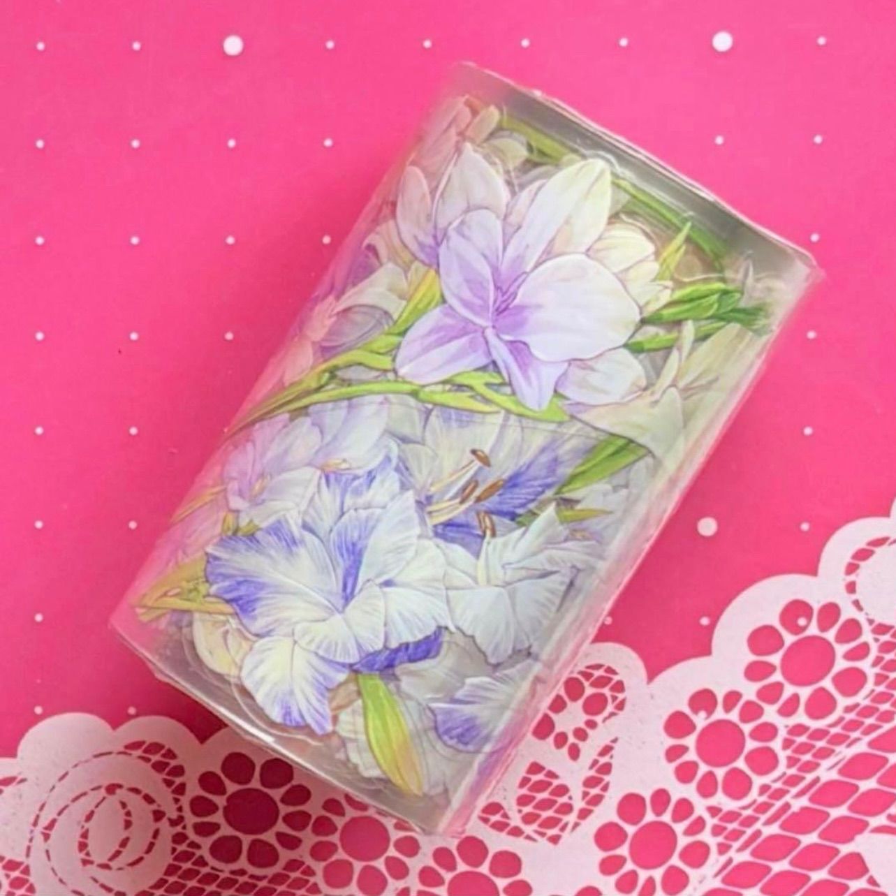 8519】海外 マステ 5m巻売り PET マスキングテープ お花 8519】海外