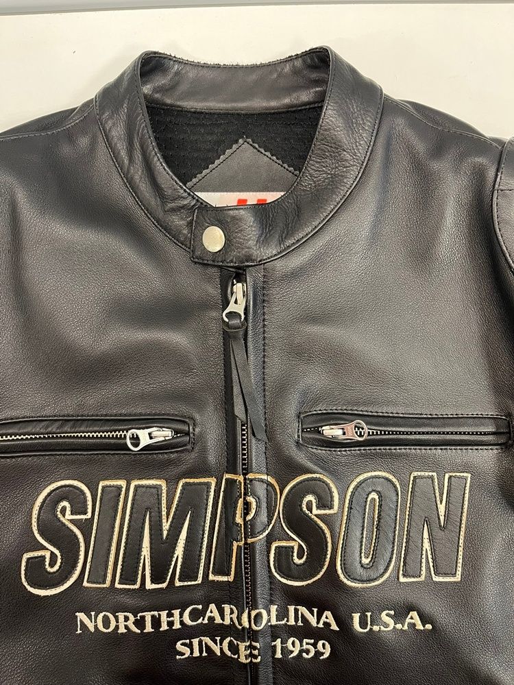 シンプソン SIMPSON 牛革 レザージャケット シングルライダース バイク