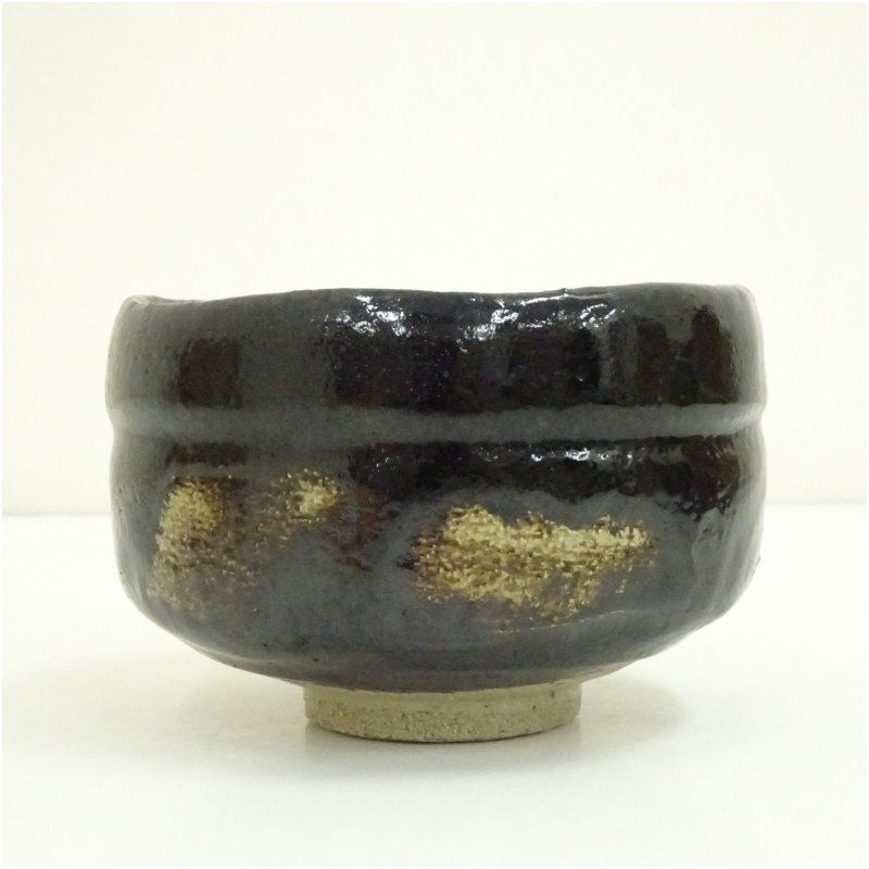 オンライン 佐々木松楽造 黒楽茶碗（銘：瑞雲）（前大徳 福本積應書付