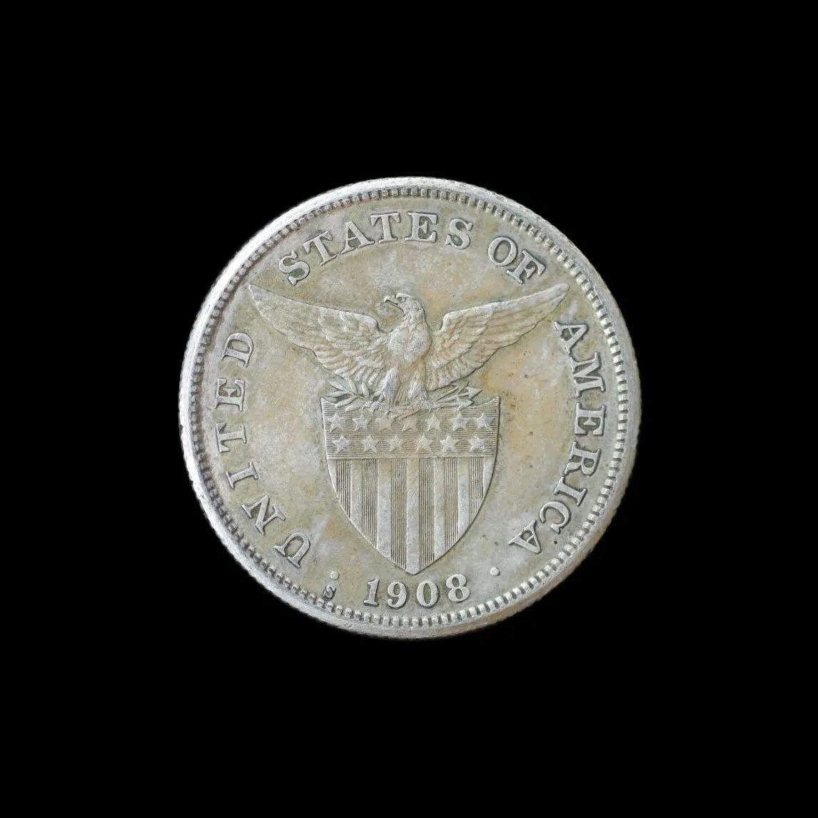 アメリカ領 フィリピン 大型銀貨 1ペソ シルバー 1904年 希少 PCGS