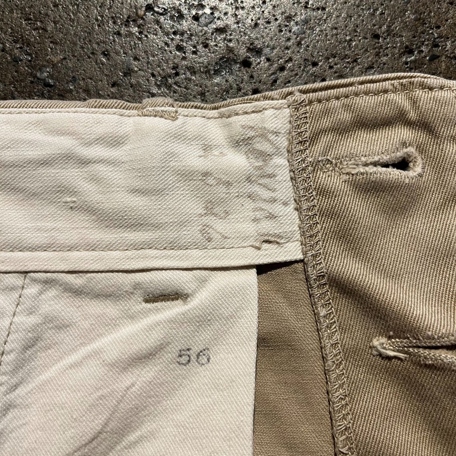 US ARMY 50s Button-Fly Chino 安い Trousers アメリカ軍 1950s ボタン