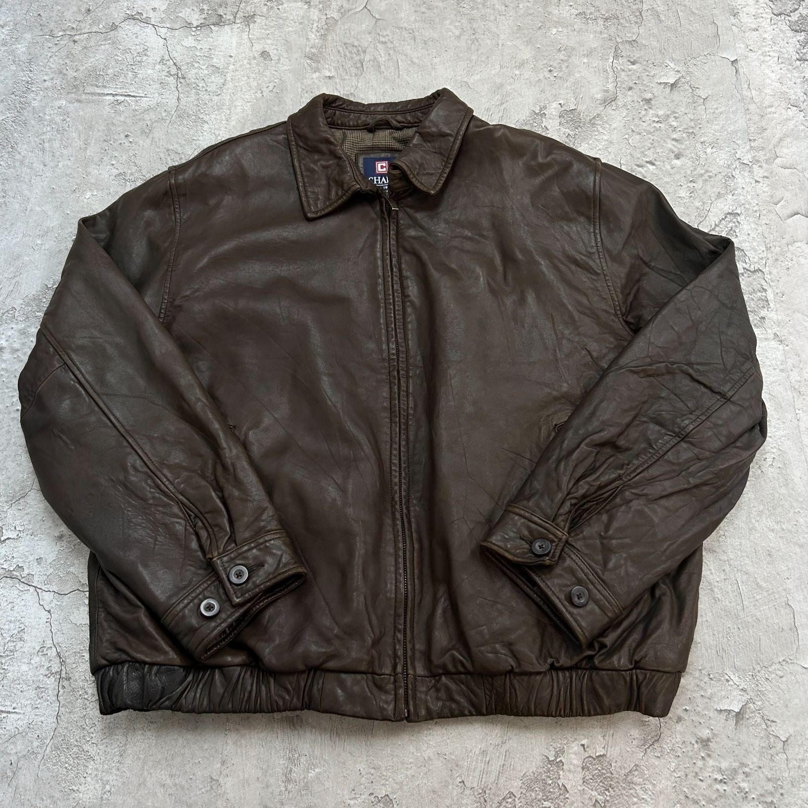 CHAPS チャップス レザージャケット スイングトップ ブルゾン チン