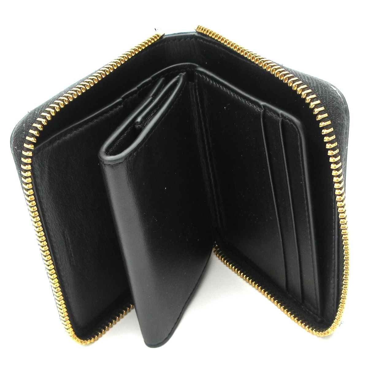 CELINE(セリーヌ) 2つ折り財布 トリオンフ 節約 ジップ ウォレット 黒