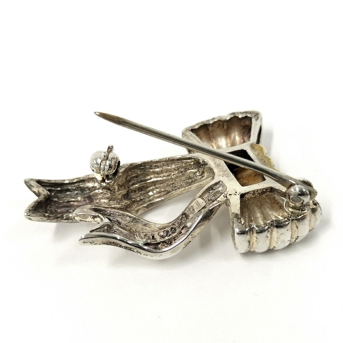 カメオ F.W.Klein ブローチ ペンダントトップ K14WG サイン入り