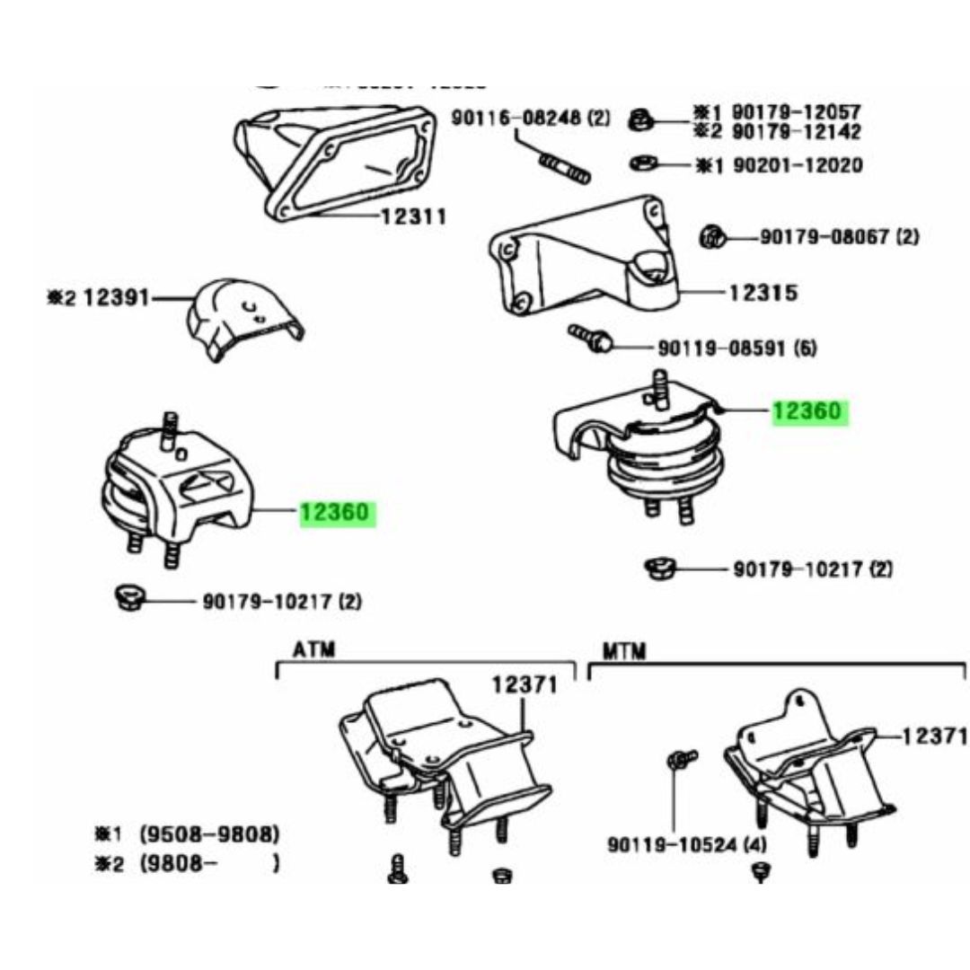 トヨタ 【CRESTA】 JZX100 未使用 オファー 純正 エンジンマウントASSY