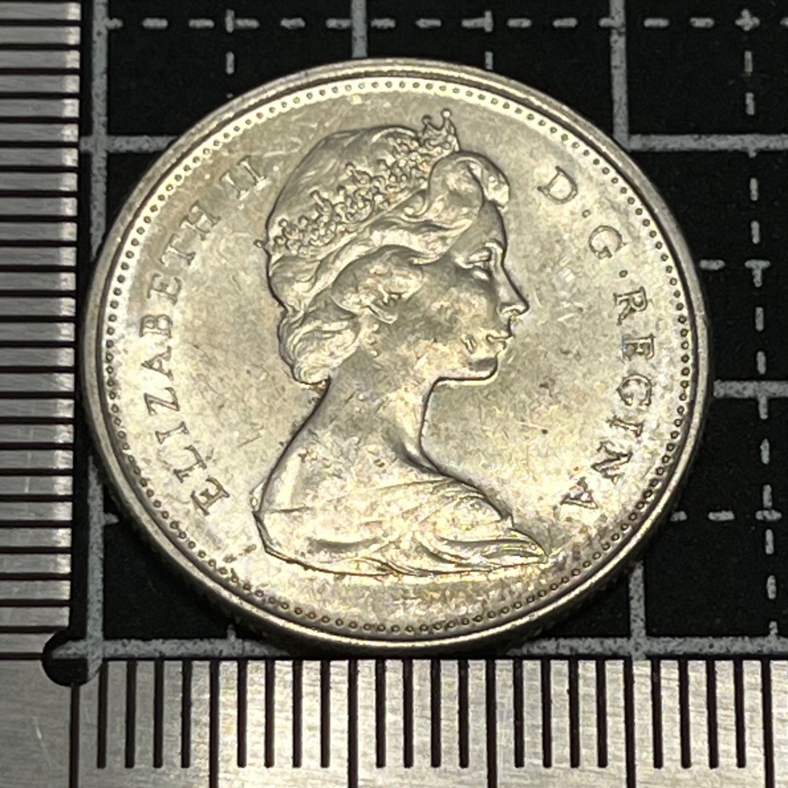 銀貨】1967年 カナダ建国100周年記念 25セント／ボブキャット