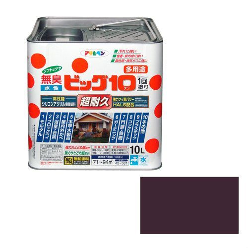 2024 アサヒペン水性ビッグ10多用途10L242ブラウン アサヒペン