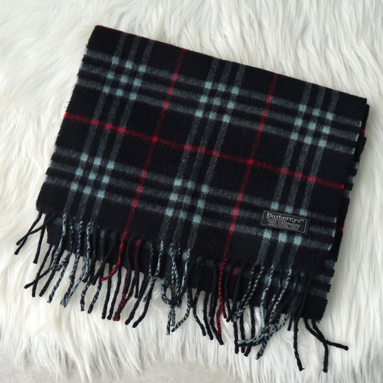 バーバリー ヴィンテージ ノバチェック 小売業者 カシミア100