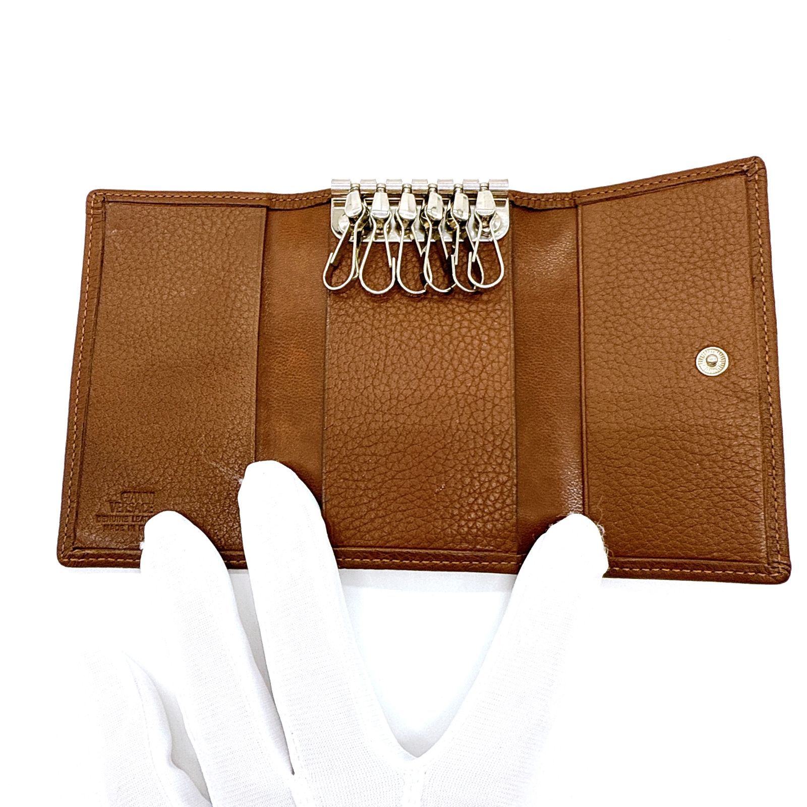 トップ VERSACE ヴェルサーチ 6連キーケース キーホルダー メデューサ