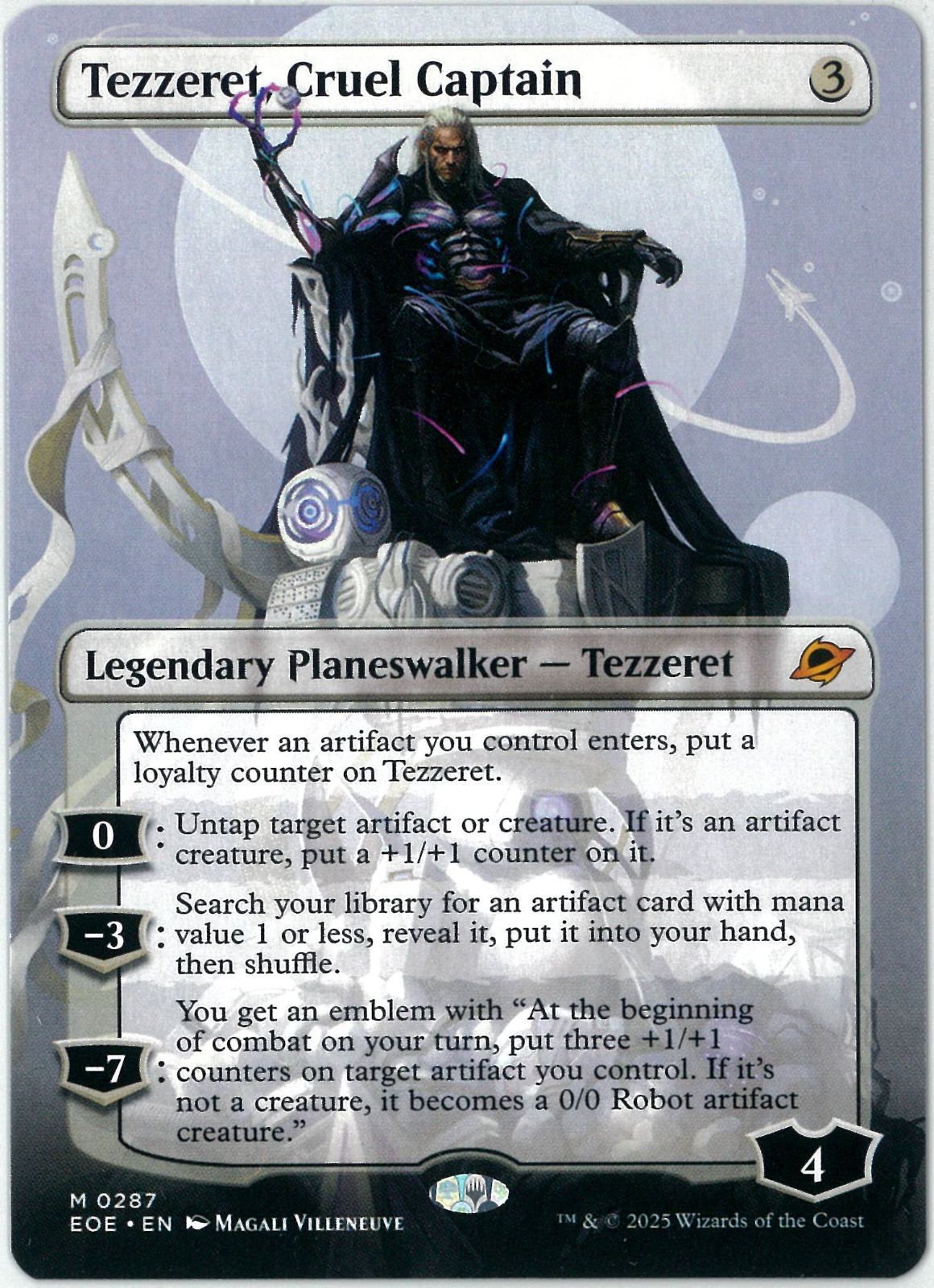 MTG 冷酷な船長、テゼレット 日本語 foil ボーダーレス 1枚 MTG/英語版