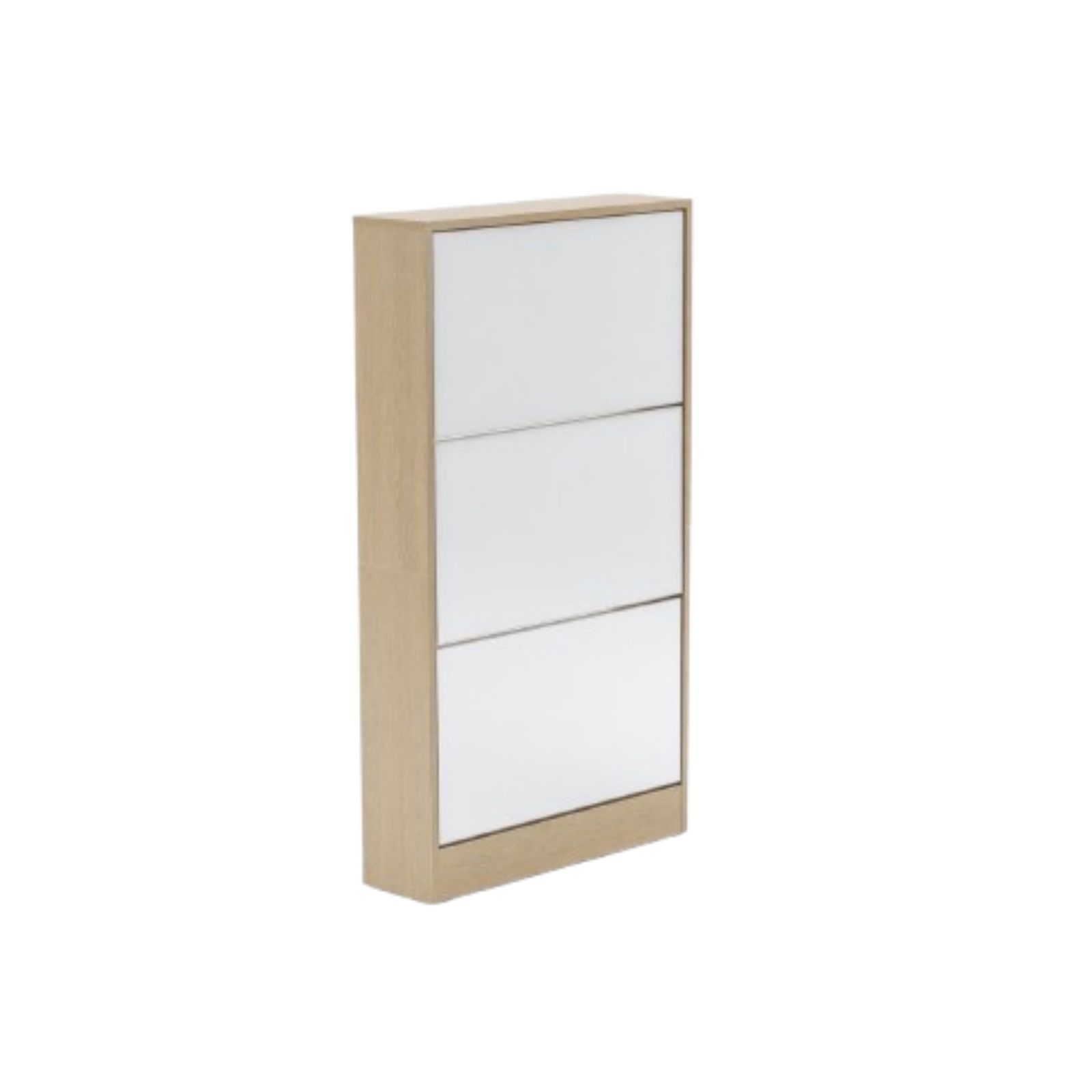 鏡タイプ】下駄箱3段 シューズラック 玄関収納 ひとり暮らし