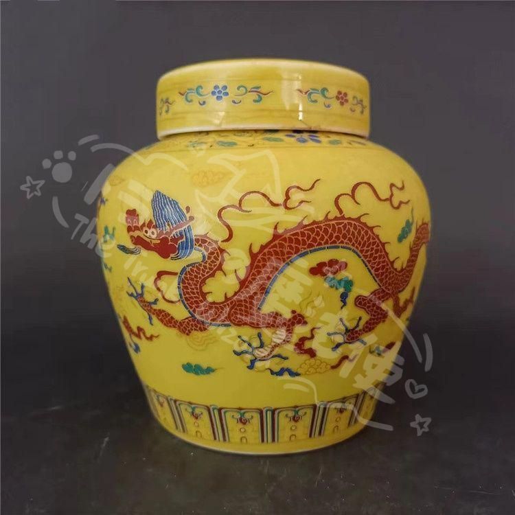 斗彩龍鳳紋紅胎天字壺茶壺 景徳鎮 陶磁器 装飾品 現代工芸品 美術品
