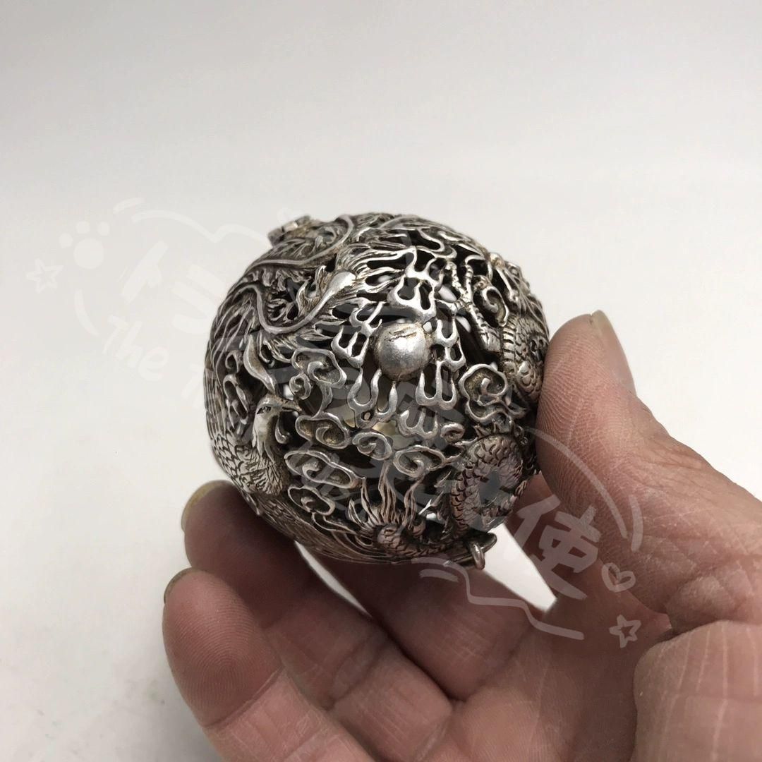 販売 新年ギフト銅 細工 龍鳳花鳥香り球透かし彫り香炉 香道具 装飾品