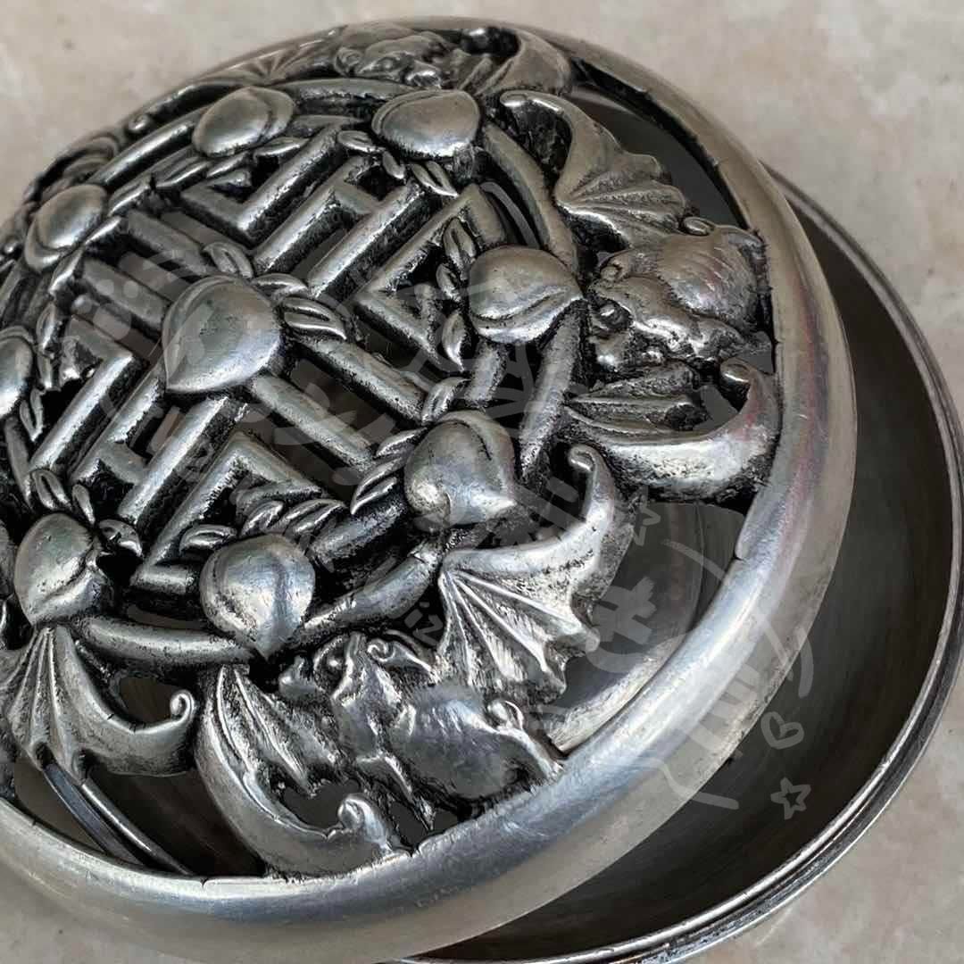 新年ギフト透かし彫りの五福献寿薫香炉 2024 茶道具 香道具 工芸品