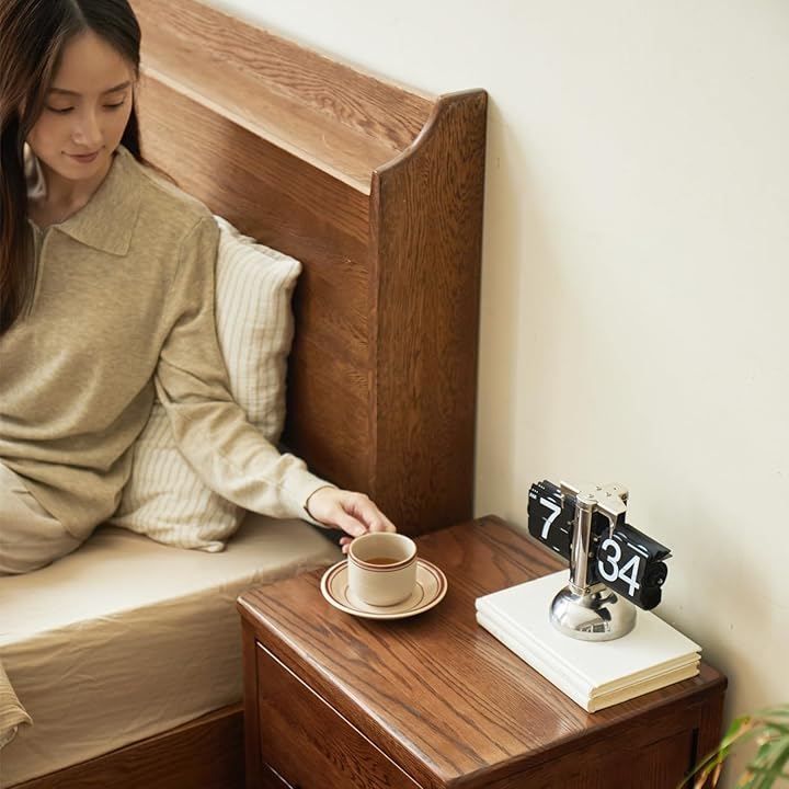 MU RONG ナイトテーブル アメリカオークウッド 安い ベッドサイド