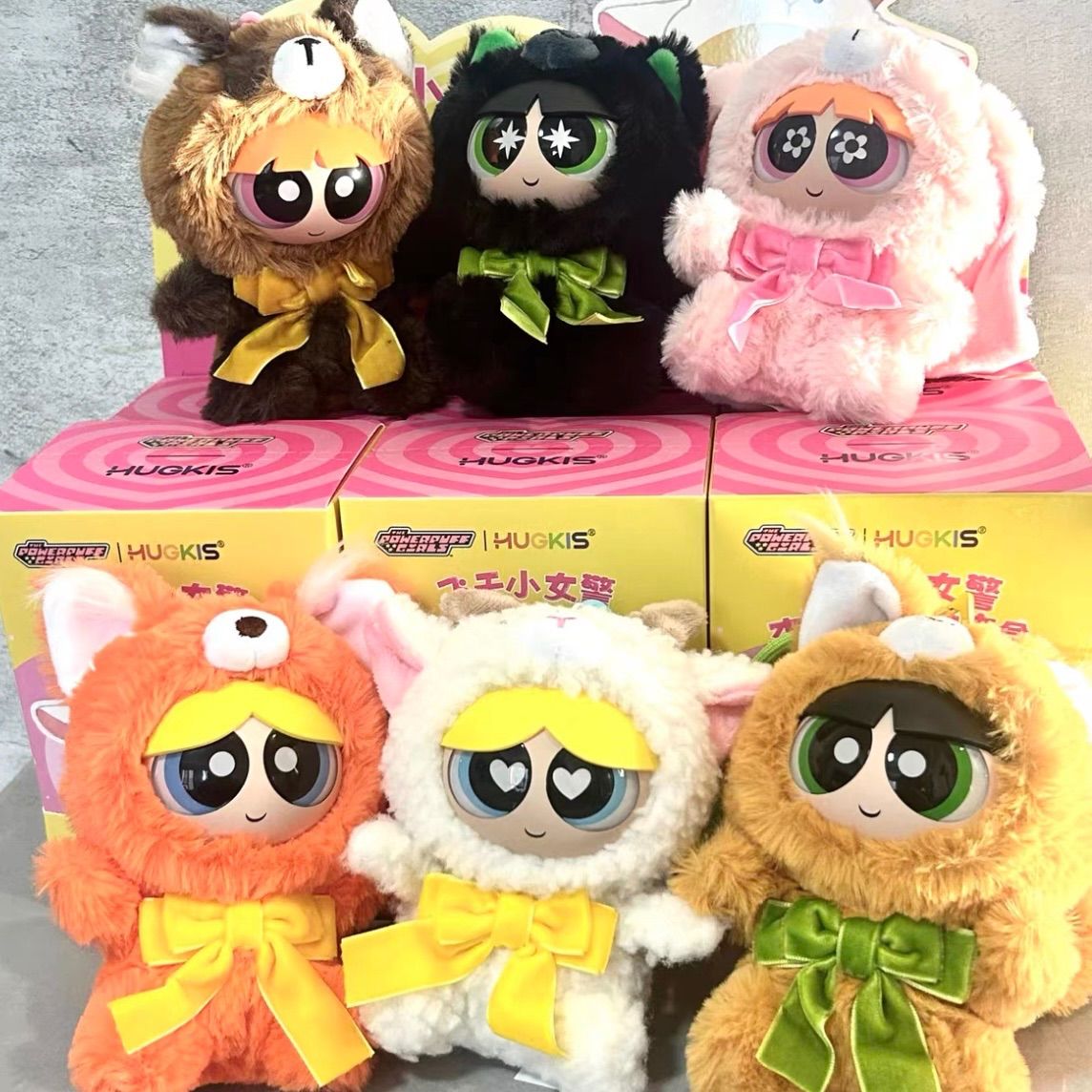 パワーパフガールズ HUGKIS ぬいぐるみキーホルダー 6種セット