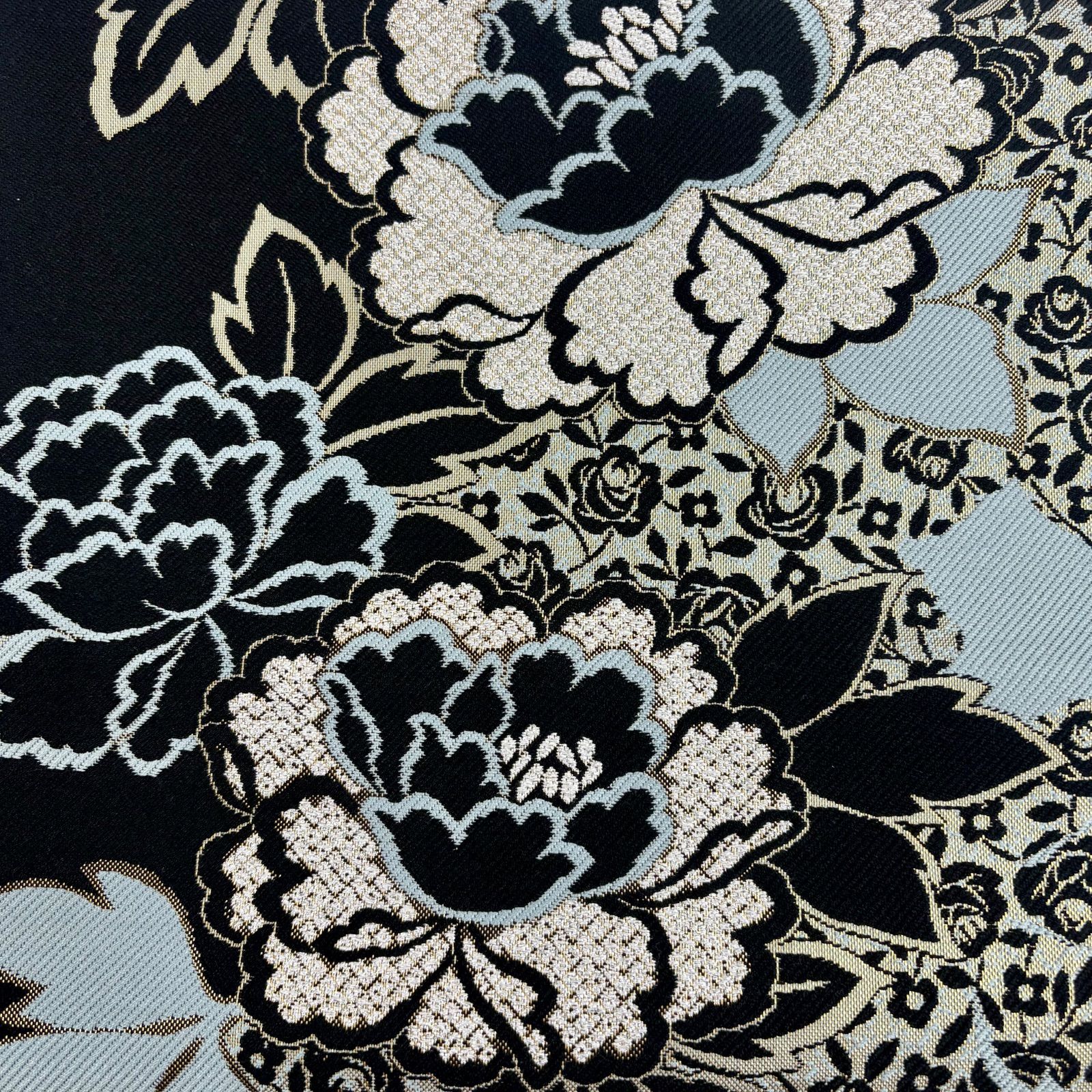 ♢振袖用袋帯♢ 帯 黒 青 白 成人式 六通 正絹 OB-034 - メルカリ