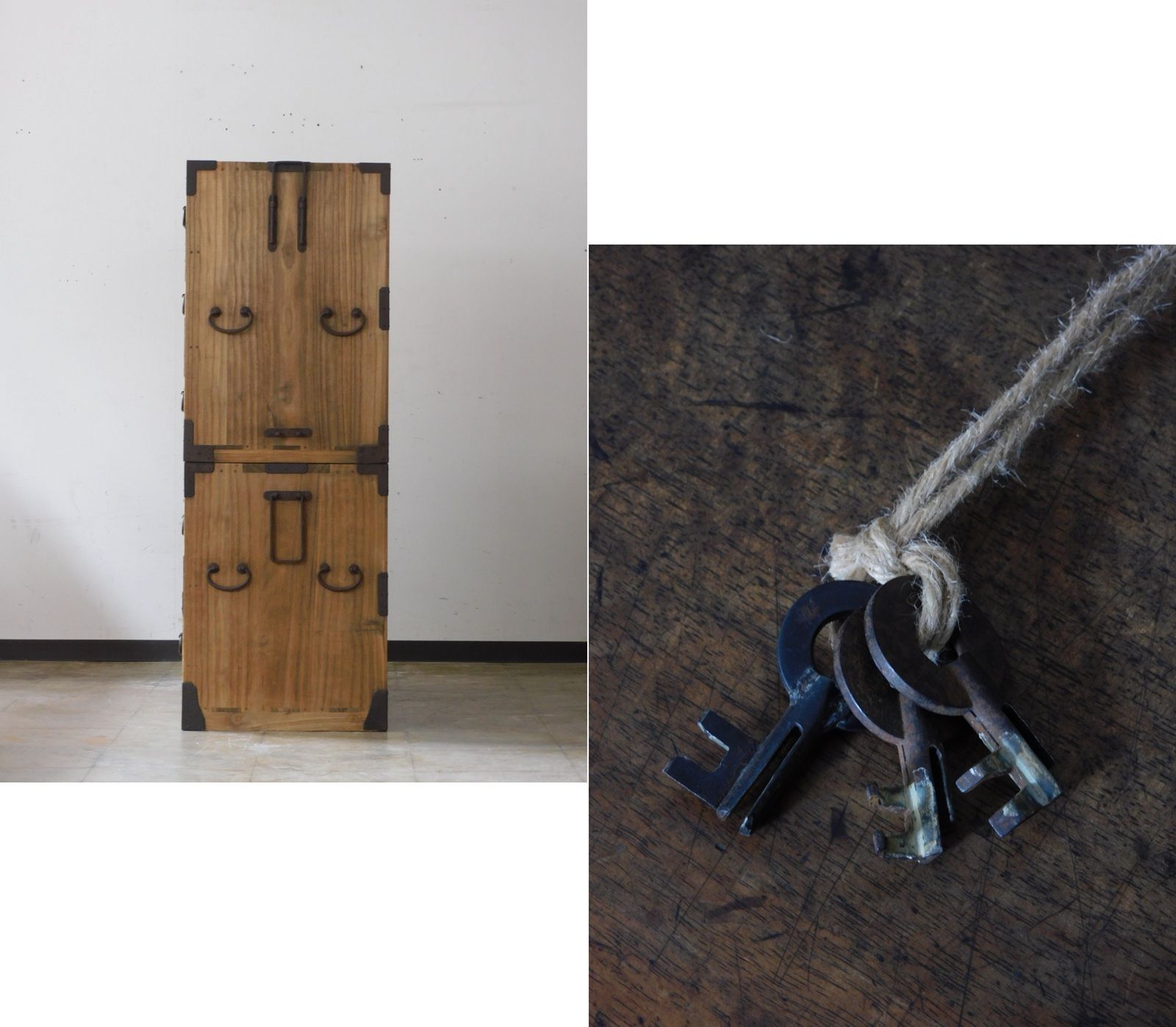 桐 箪笥 総桐胴丸箪笥 昭和50年代物 鍵付き 桐 箪笥 総桐胴丸箪笥 昭和