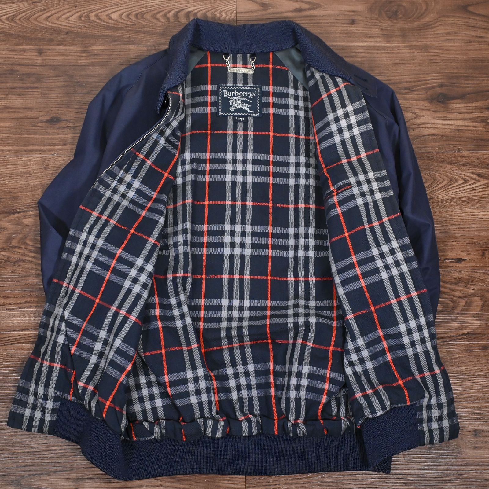 バーバリー 販売 スイングトップ ハリントンジャケット ネイビー