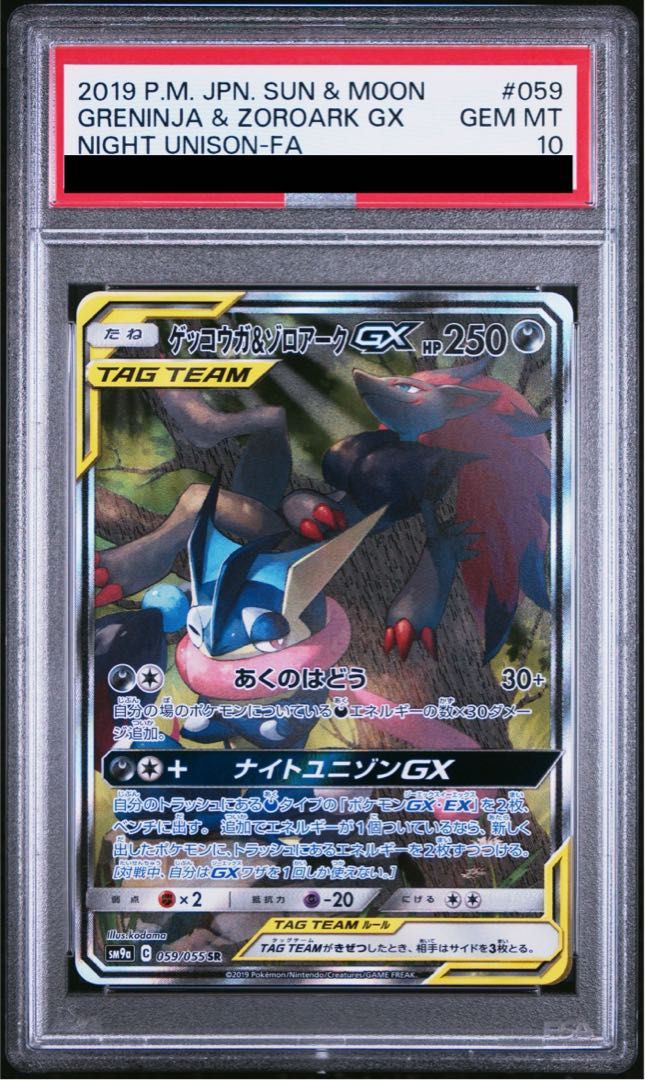 PSA10 ゲッコウガ&ゾロアーク GX SA 059/055 TAGTEAM PSA10