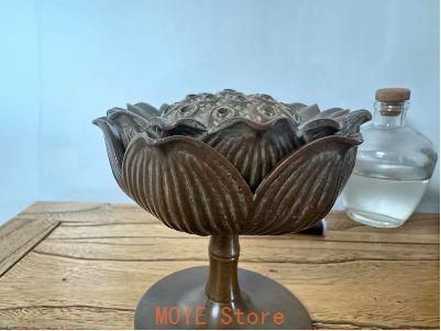 銅 細工 蓮華香炉 ショップ 茶道具 香道具 装飾品 工芸品 美術品 置物