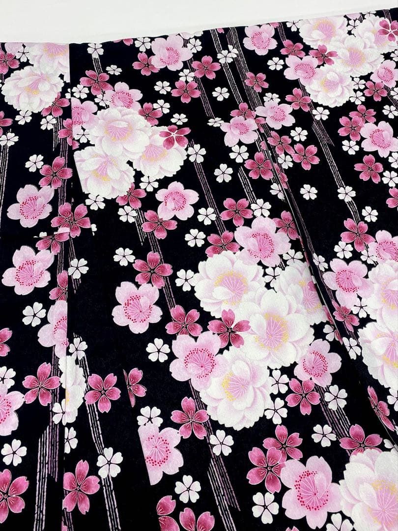 二尺袖 ポリエステル着物 注文 紋意匠 桜 袴向き MOP565